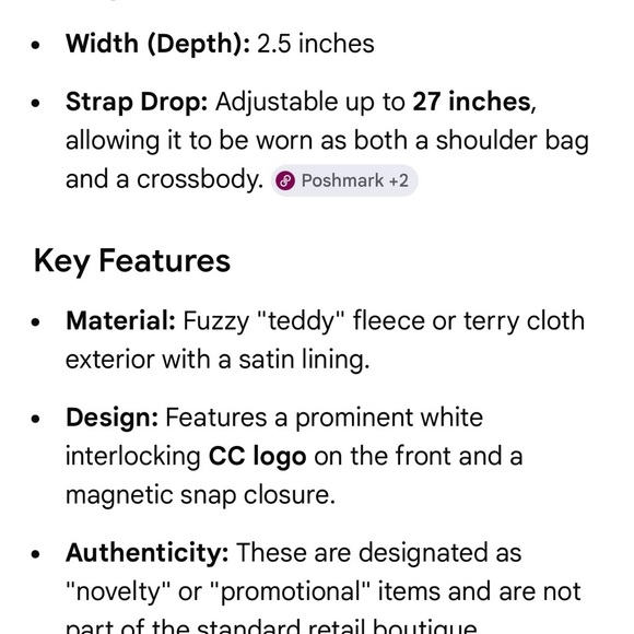 NWT Chanel Brown Suede Crossbody Bag with White CC Logo gift with purchase - Picture 2 of 9